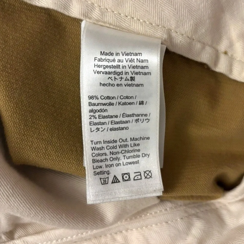 J.Crew Oarsman Corduroy Straight Chino Pant Men 38x32 Khaki Tan Brown Stretch
